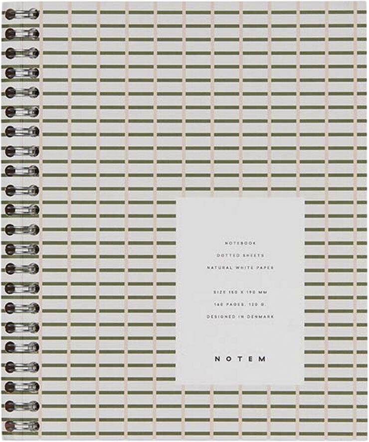 Notem NELA Wirebound Spiral Notebook - Medium, grøn