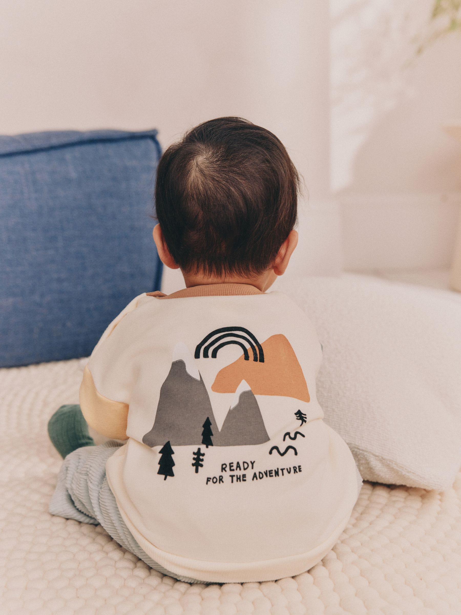 Mineraal Scène - Set van babysweatshirt en corduroy broek (0mnd -2jr)