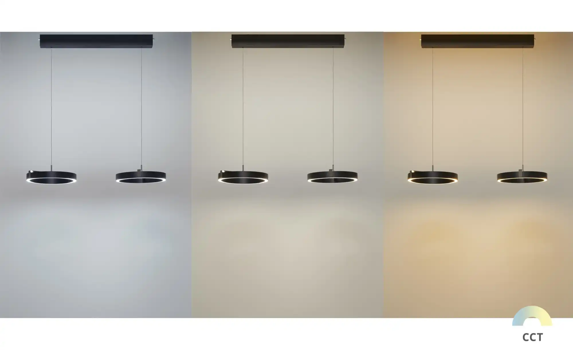 KHG LED-Pendelleuchte, 4-flammig, anthrazit