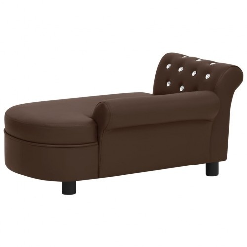 sofá oval marrom para cães vidaxl