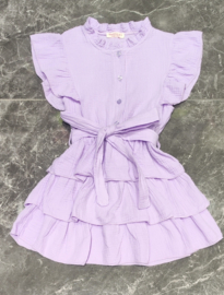Sweet Ruffle Tie Dress - roze of paars
