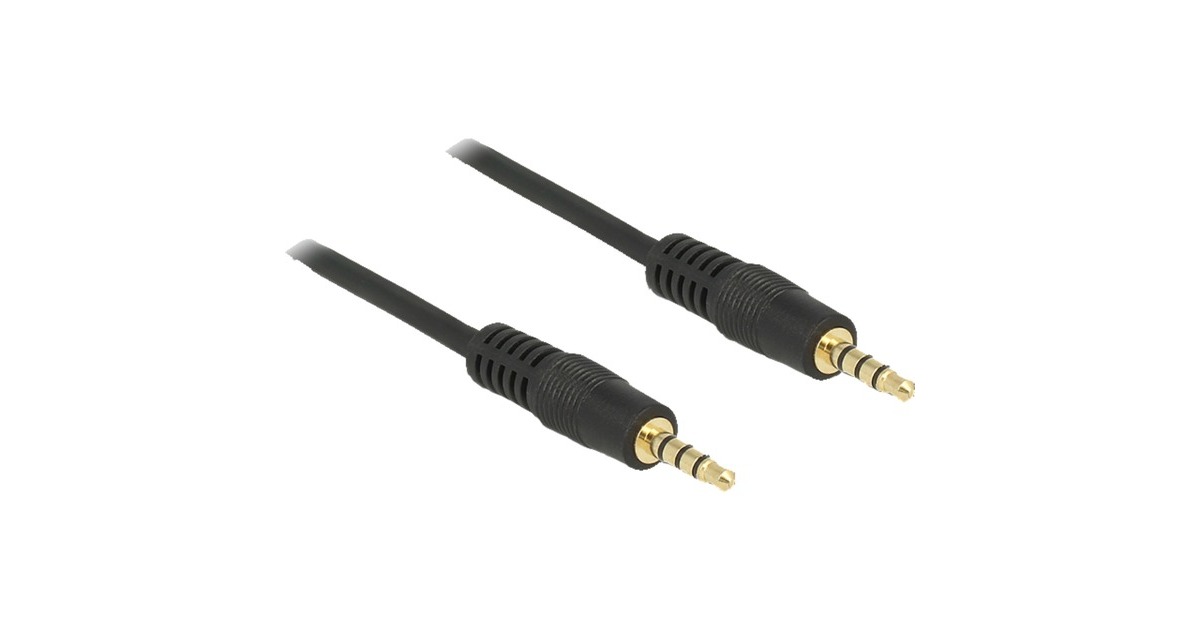 DeLOCK3,5 mm male > 3.5 mm male kabel  (Zwart, 1 meter)