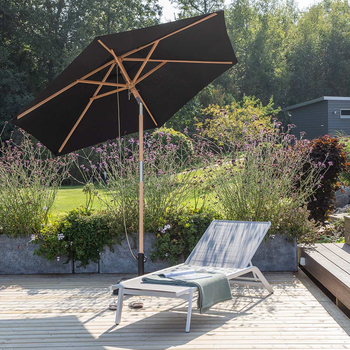 Parasol Edit verstelbaar Zwart