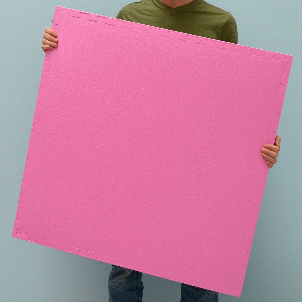 180x180 XL trainingsmat met rand - 4-delige set 90x90 vloermat roze