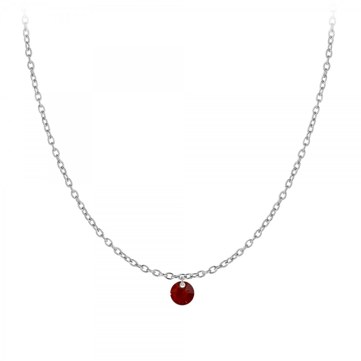 Chaine maille forçat et cristal SC Crystal