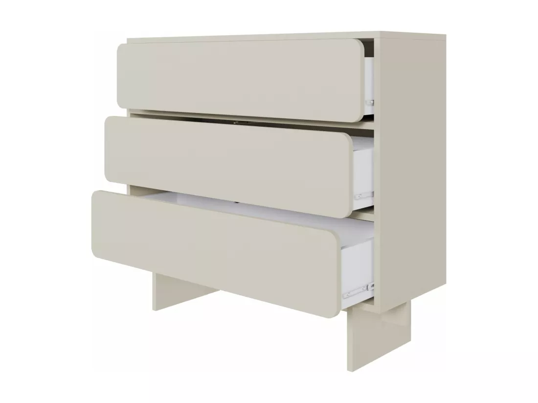 Commode - 101 cm - 3 tiroirs - grège - WUWU