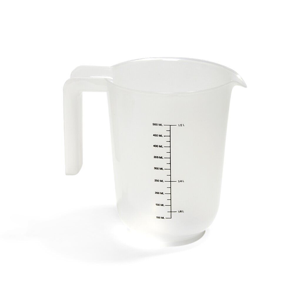 Lot de 3 verres mesureur 250/500/1000ml plastique blanc transparent