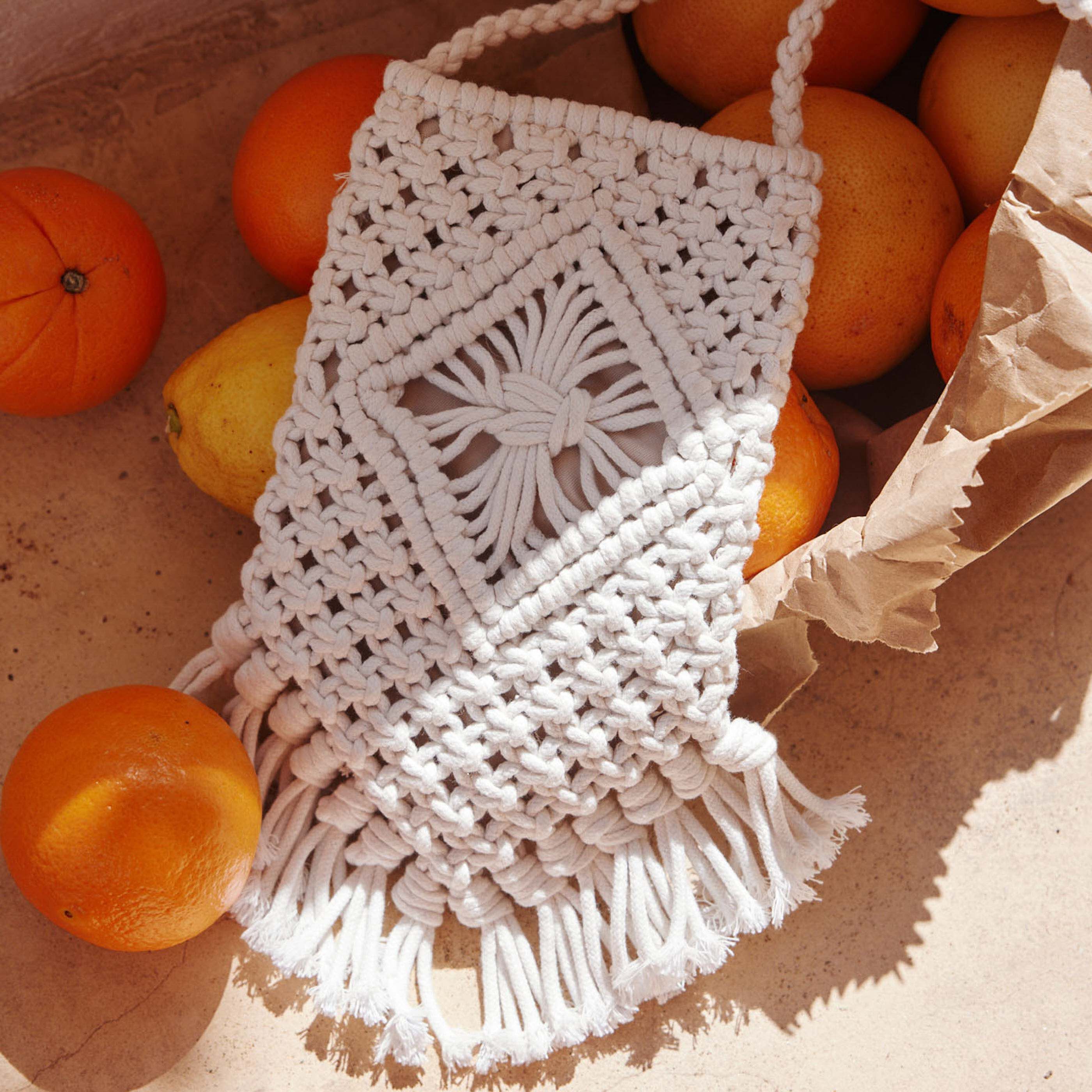 Pochette téléphone en crochet femme - ECRU