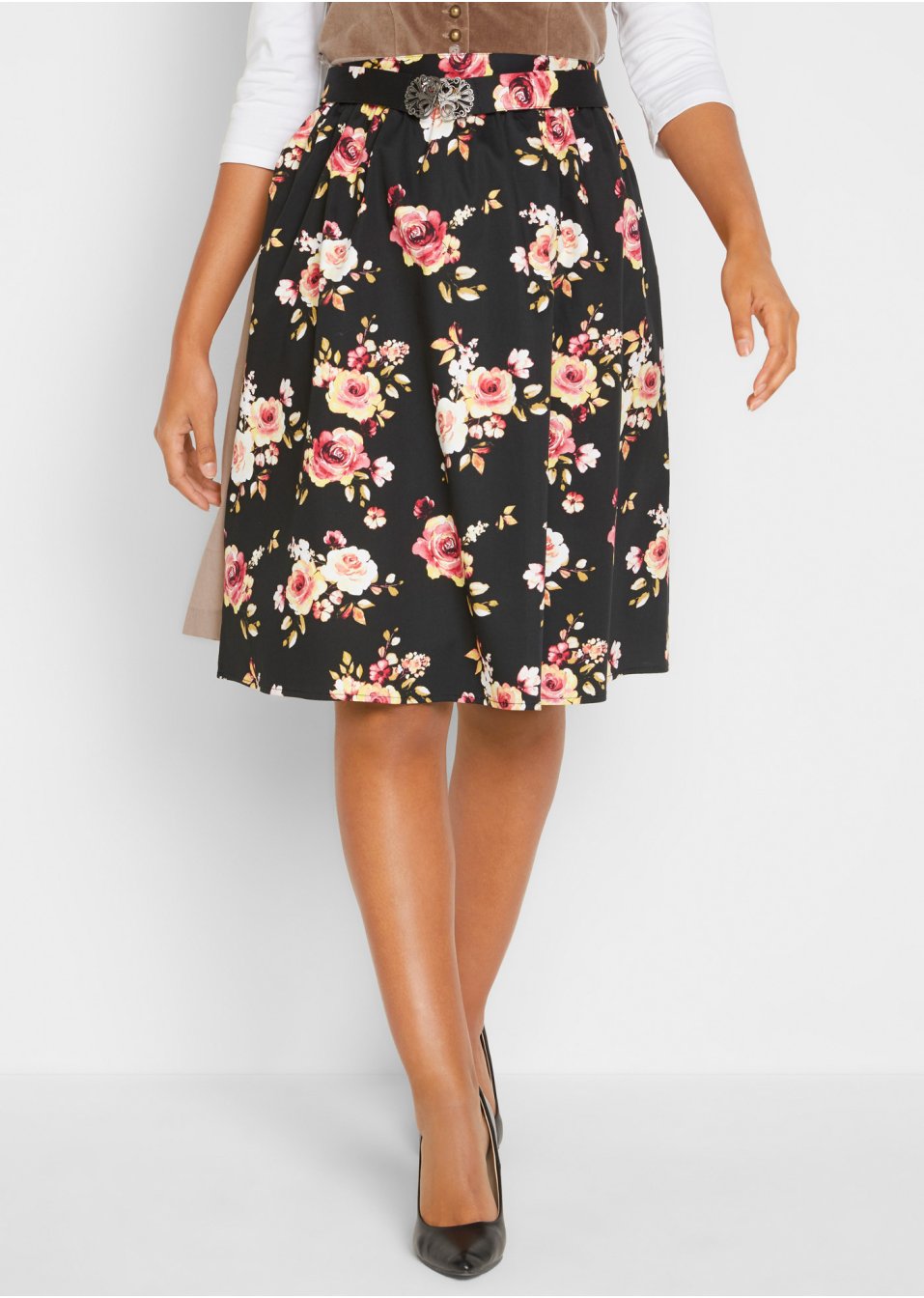 Tablier Dirndl à imprimé floral