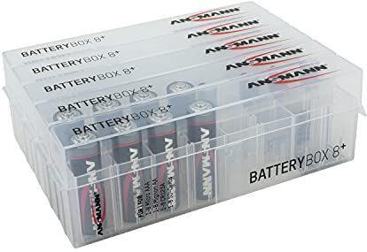 ANSMANN - Premium Accubox - Bewaardoos - Transparant - Voor 8 Batterijen