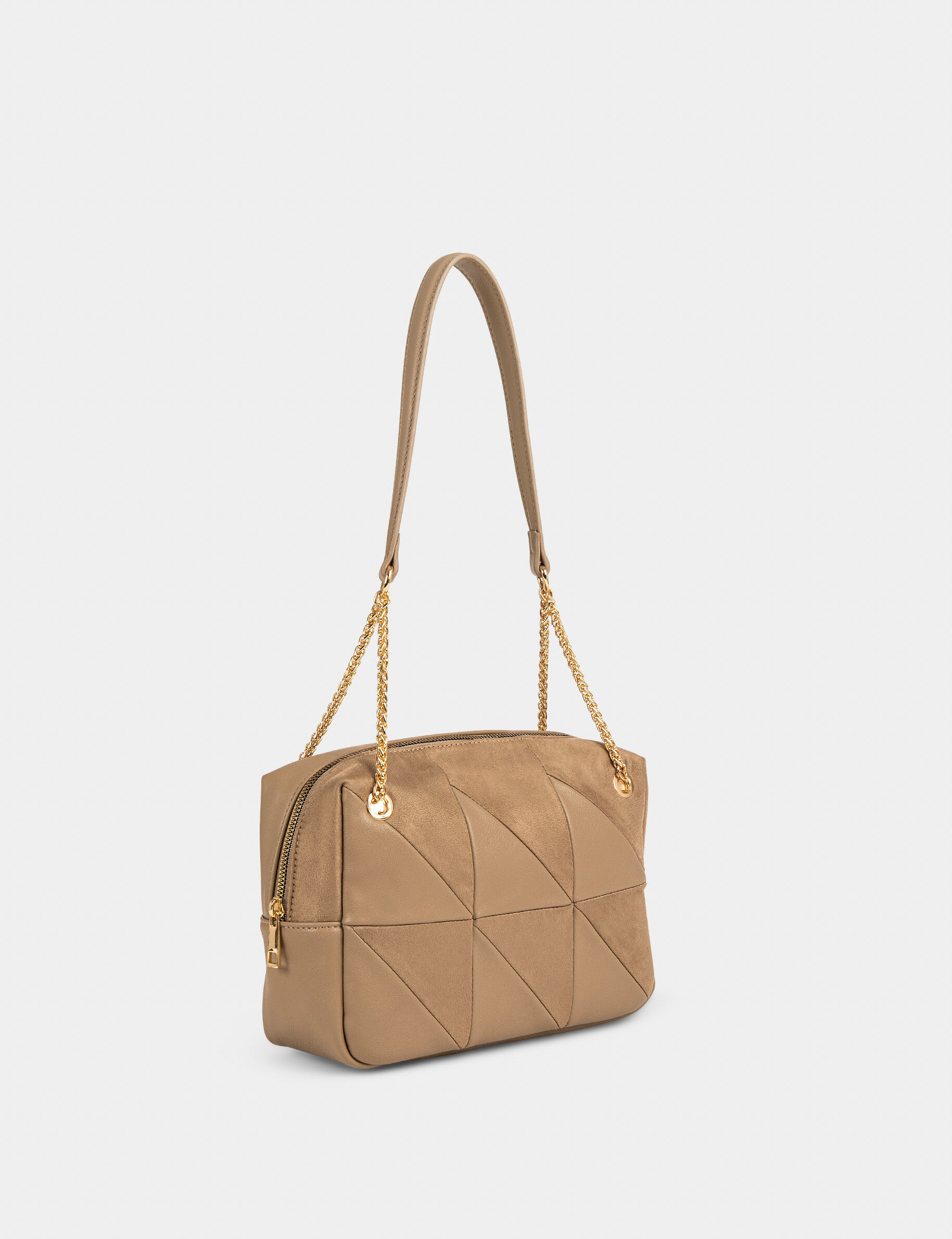 Sac rectangulaire porté-épaule beige femme - beige