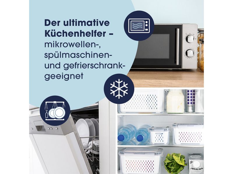 GOURMETmaxx Vorratsdose 12-teilig, 4 l, Weiss Frischhaltedosen