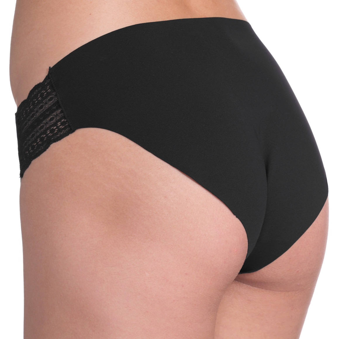 Gina Benotti 3 Damen Slips mit Spitze schwarz
