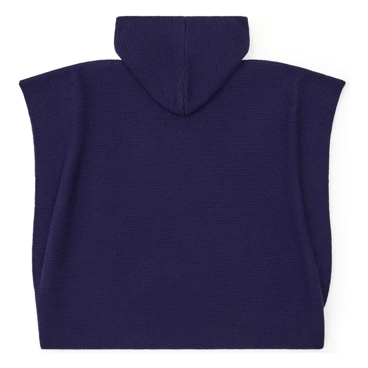 Bonton Poncho Coton Bio | Bleu marine
