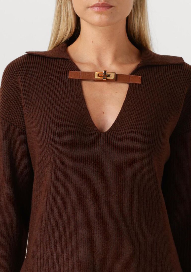 bruine elisabetta franchi trui knitted sweater