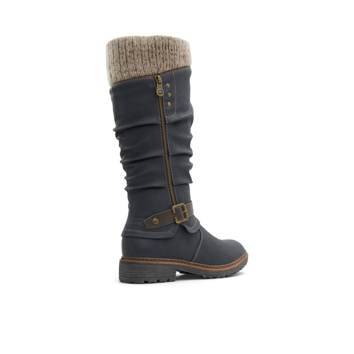 BANFF TRAIL-Nydaeven-Bottes mi-mollet - Talon plat - Marine