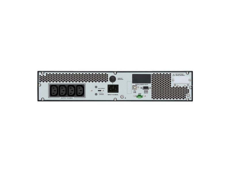APC USV SRV1KRILRK-E 1000 VA / 900 W APC Easy UPS On-Line, 1000VA/900W, Rackmontage 4HE, 230V, 4x IEC C13 Ausgänge, Intelligenter Kartensteckplatz, LCD, verlängerte Laufzeit, mit Rackkit