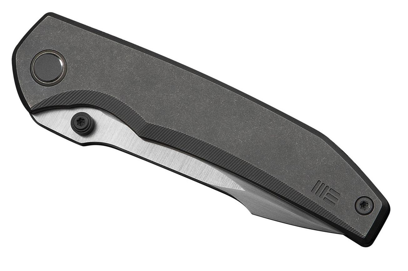 WE Knife Ryson WE24086-2 Hand Satin Böhler M390, Gray Titanium, zakmes, Raven The Pirate design