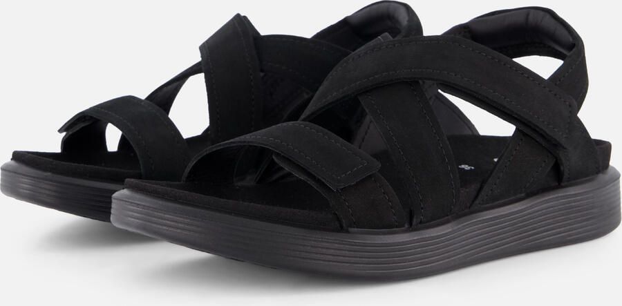 ECCO Soft Sandalen zwart Leer