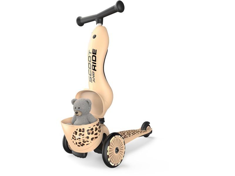 Scoot and Ride Scooter Leopard Beige Scooter mit Sitz