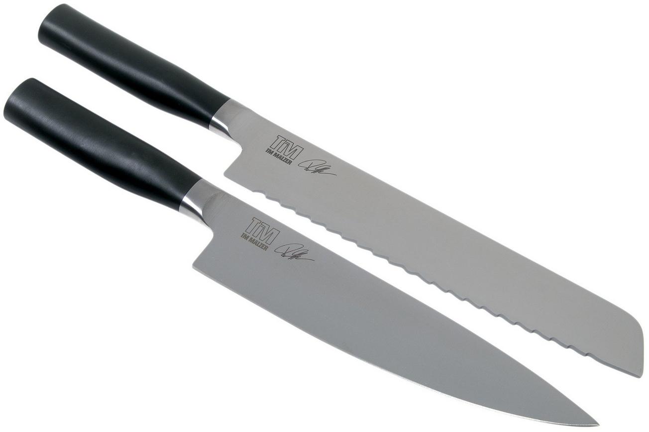 Kai Tim Malzer Kamagata Monster Set TMK-CB22, 2-delige messenset koksmes en broodmes   kookboek