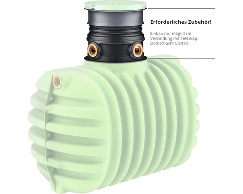GARANTIA Cristall PROline 1600 L ondergrondse regenwatertank
