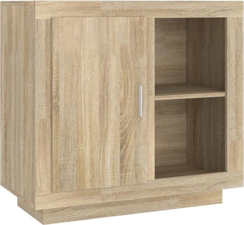 vidaXL - Dressoir - Sonoma Eikenkleurig - Bewerkt Hout