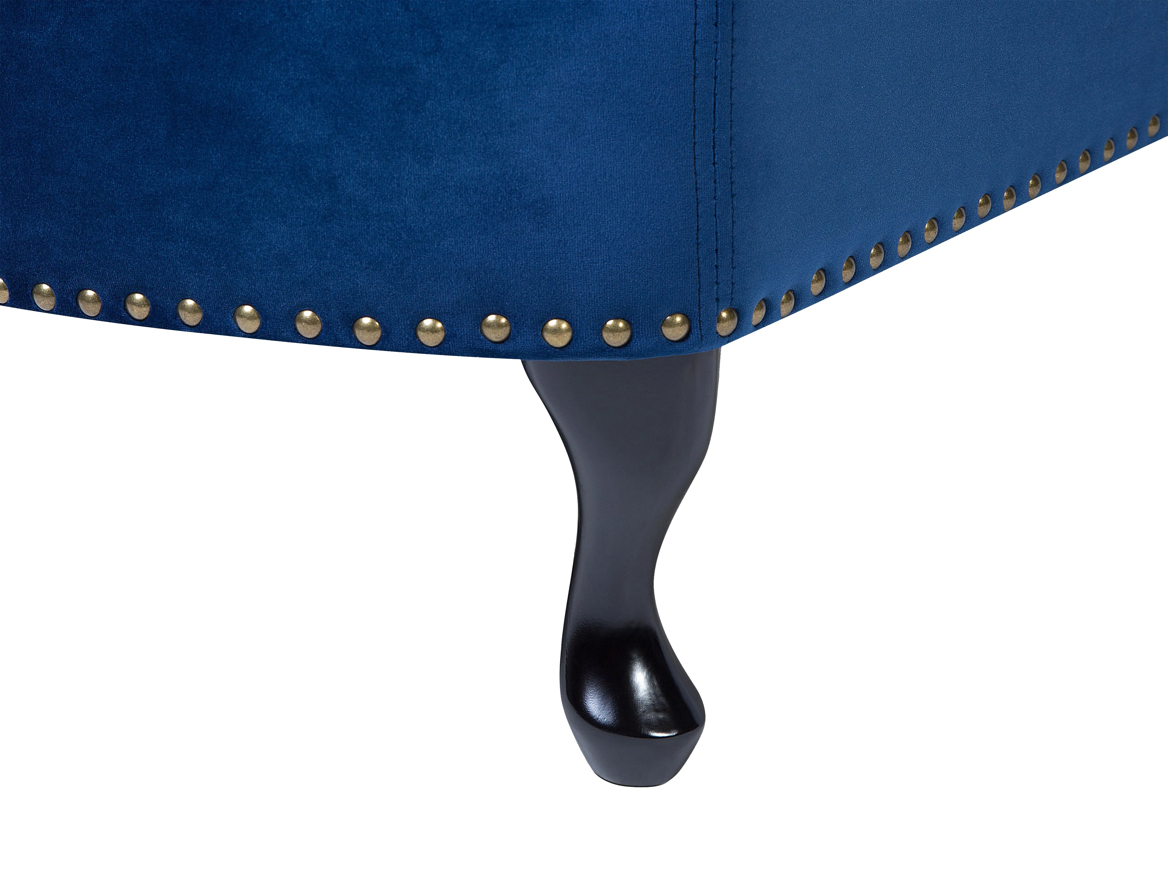 Rechtszijdige chaise longue NIMES Fluweel Marineblauw
