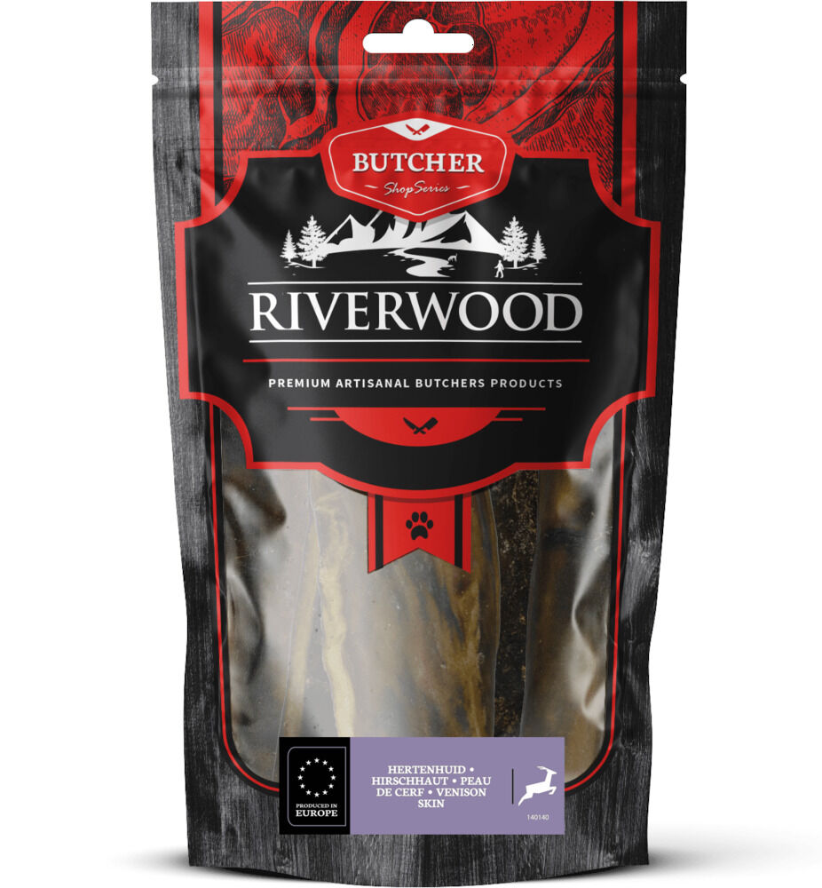 Riverwood Butcher Shop Series Hertenhuid - Hondensnack - 200 Gram - hert