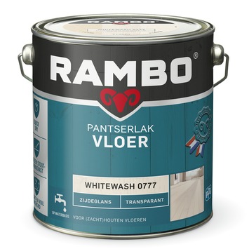 Rambo Pantserlak vloer zijdeglans transparant whitewash 2,5 liter