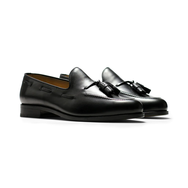 GT Micky-Mocassin à pampilles cuir noir