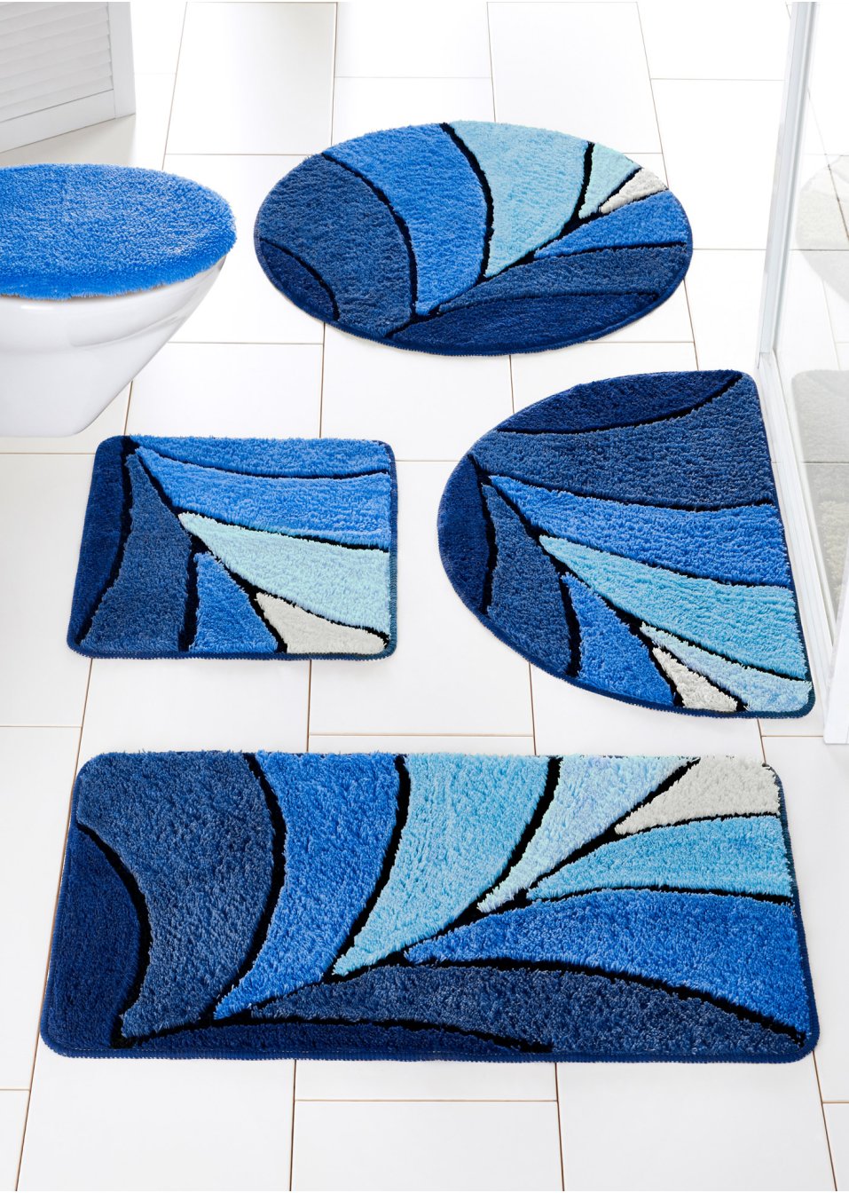Tapis de salle de bain à longues mèches