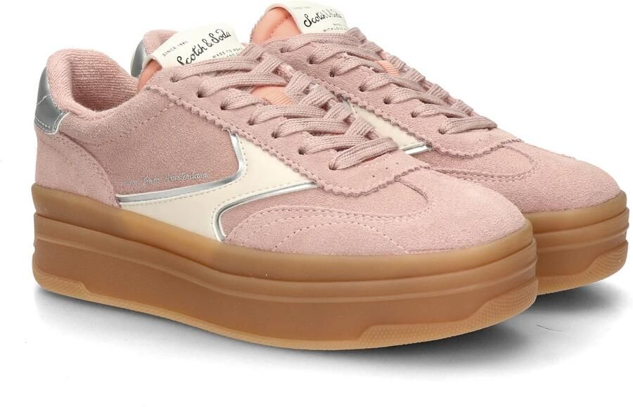 Scotch & Soda Minny suède sneakers roze