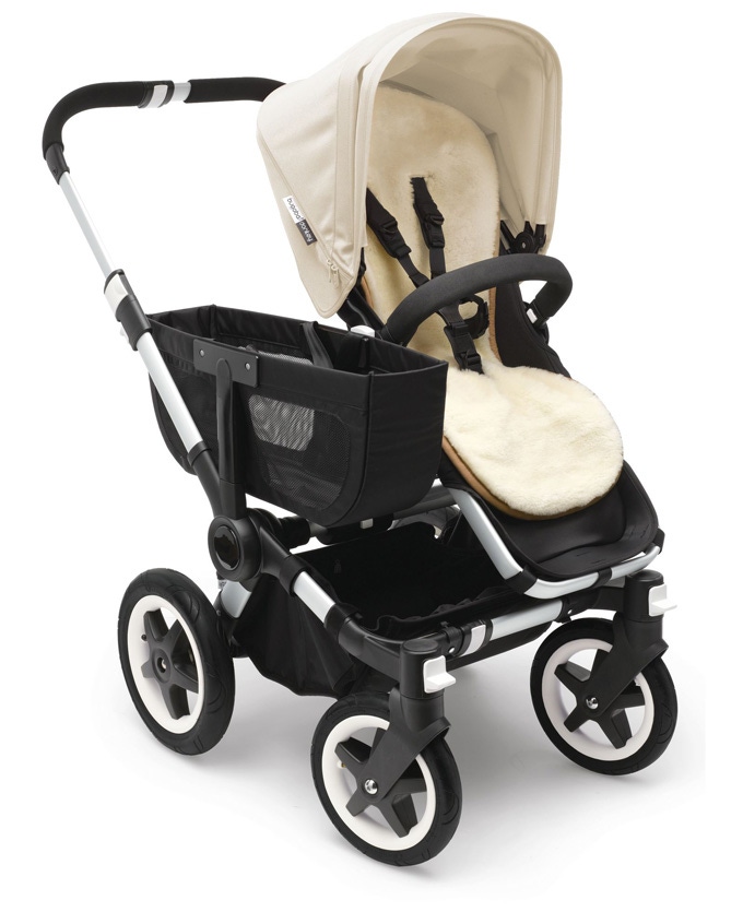 Bugaboo Seatliner wollen stoelverkleiner Grey Melee Light - stoelverkleiners - P