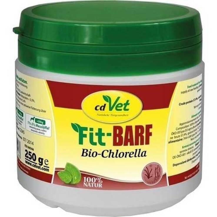 Fit-Barf Bio-Chlorella Pulver für Hunde und Katzen, 250 g