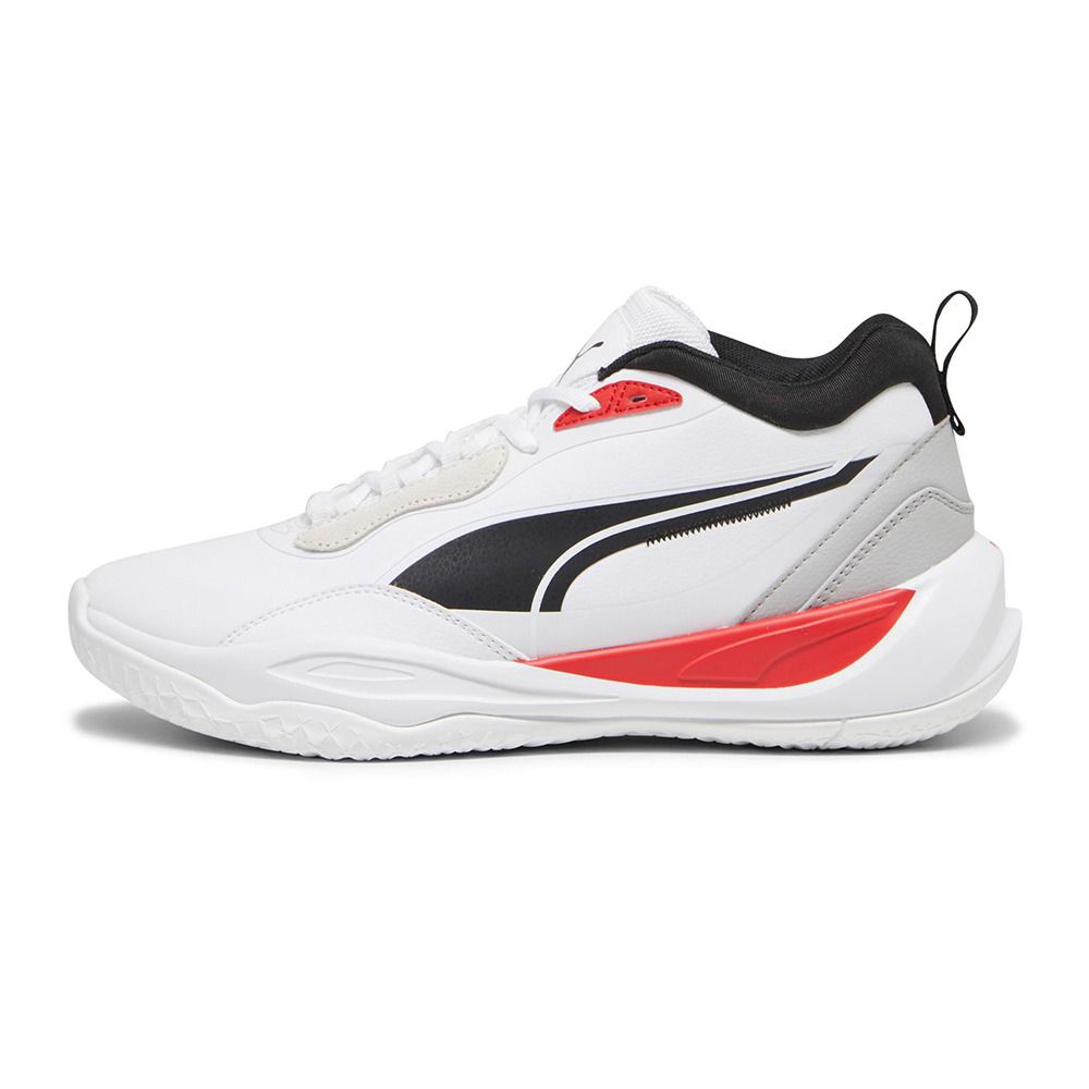 Puma PLAYMAKER PRO PLUS - Chaussures de basketball Homme white/for all time red