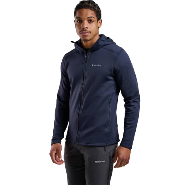Veste polaire randonnée MONTANE FURY HOODIE ECLIPSE BLUE