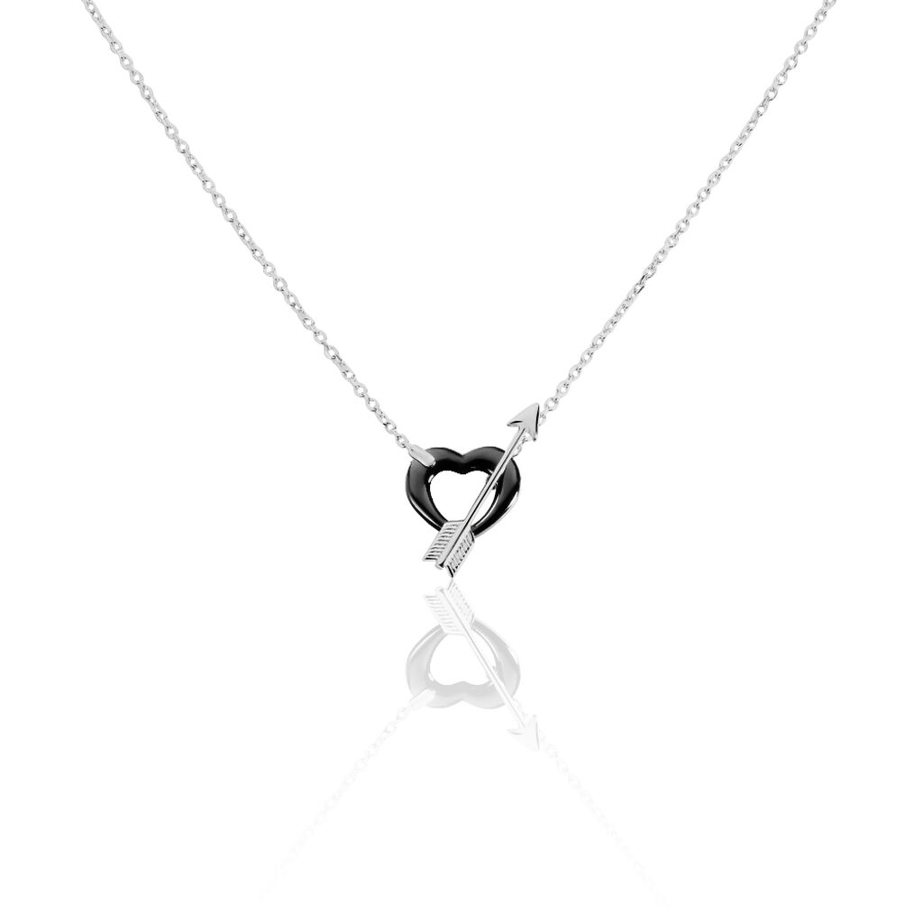 Collier Argent Blanc Céramique