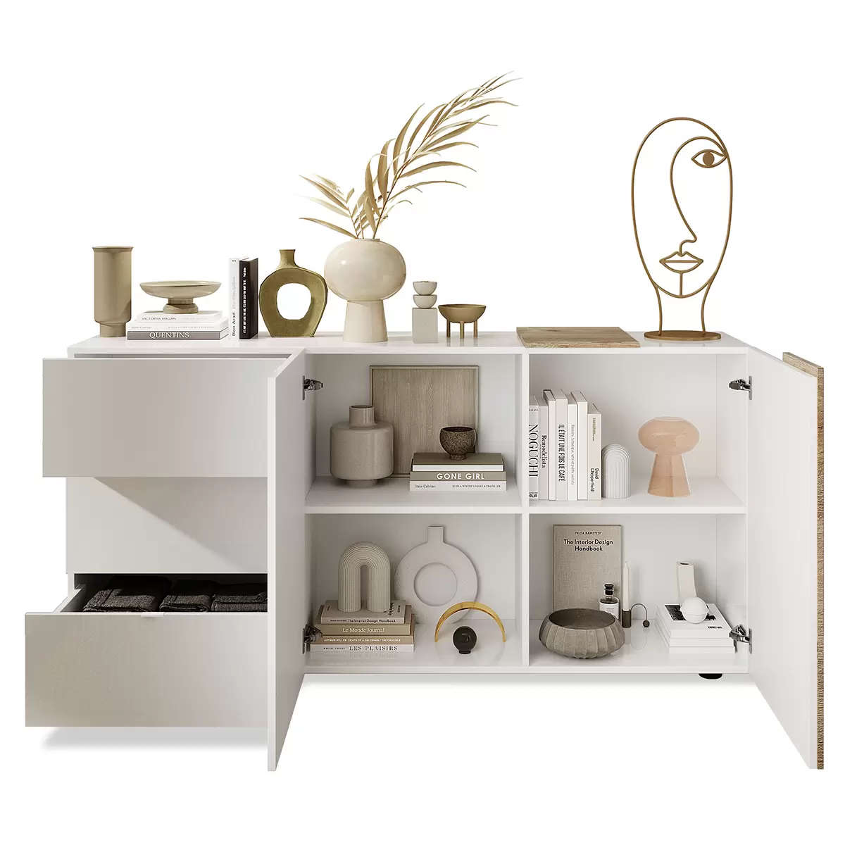 Sideboard Venus Eiche,weiss