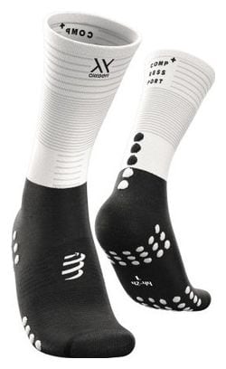 Chaussettes Compressport Mid Compression Socks Blanc/Noir