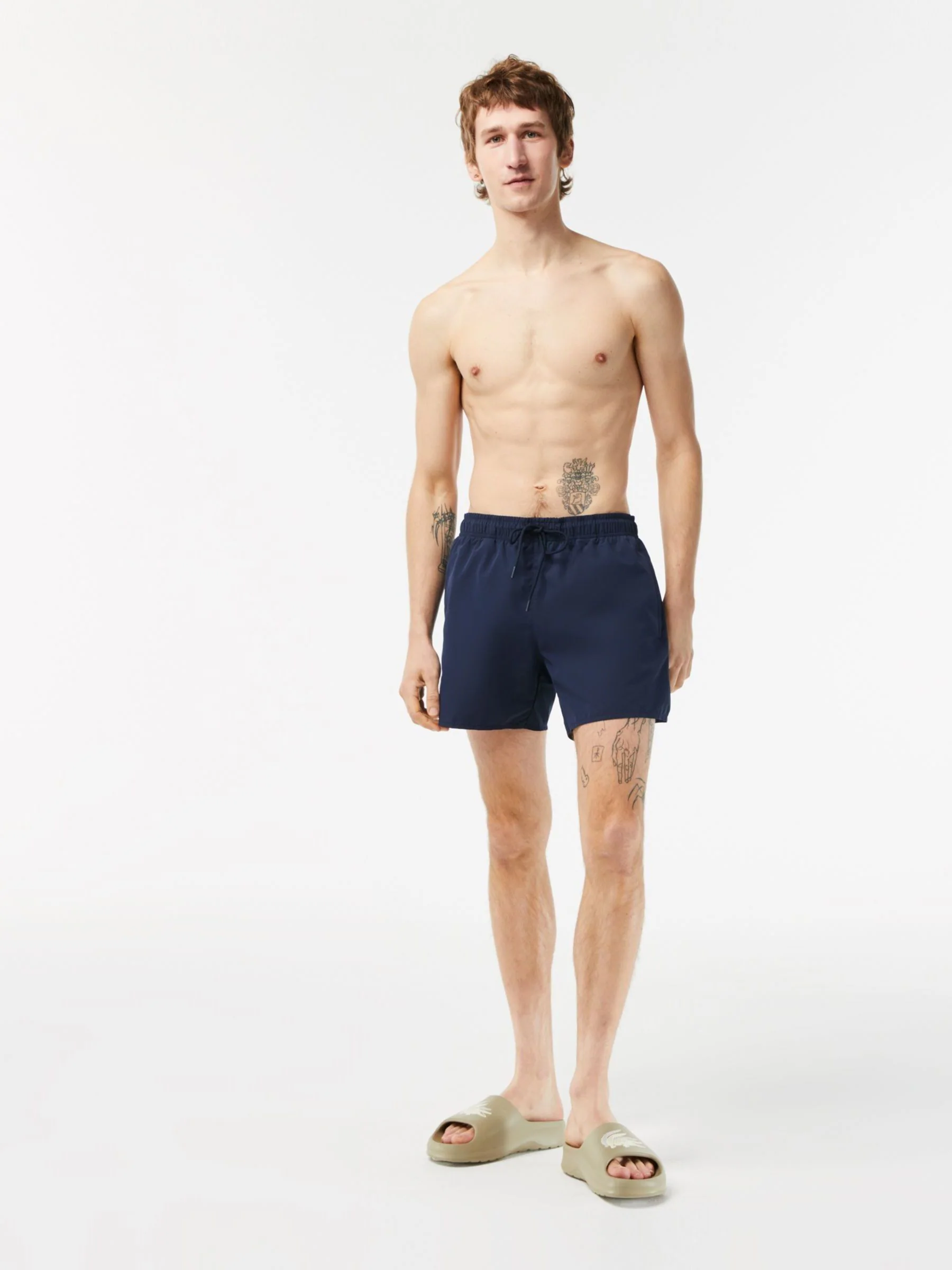 Marineblauw - Lacoste® lichtgewicht zwembroek