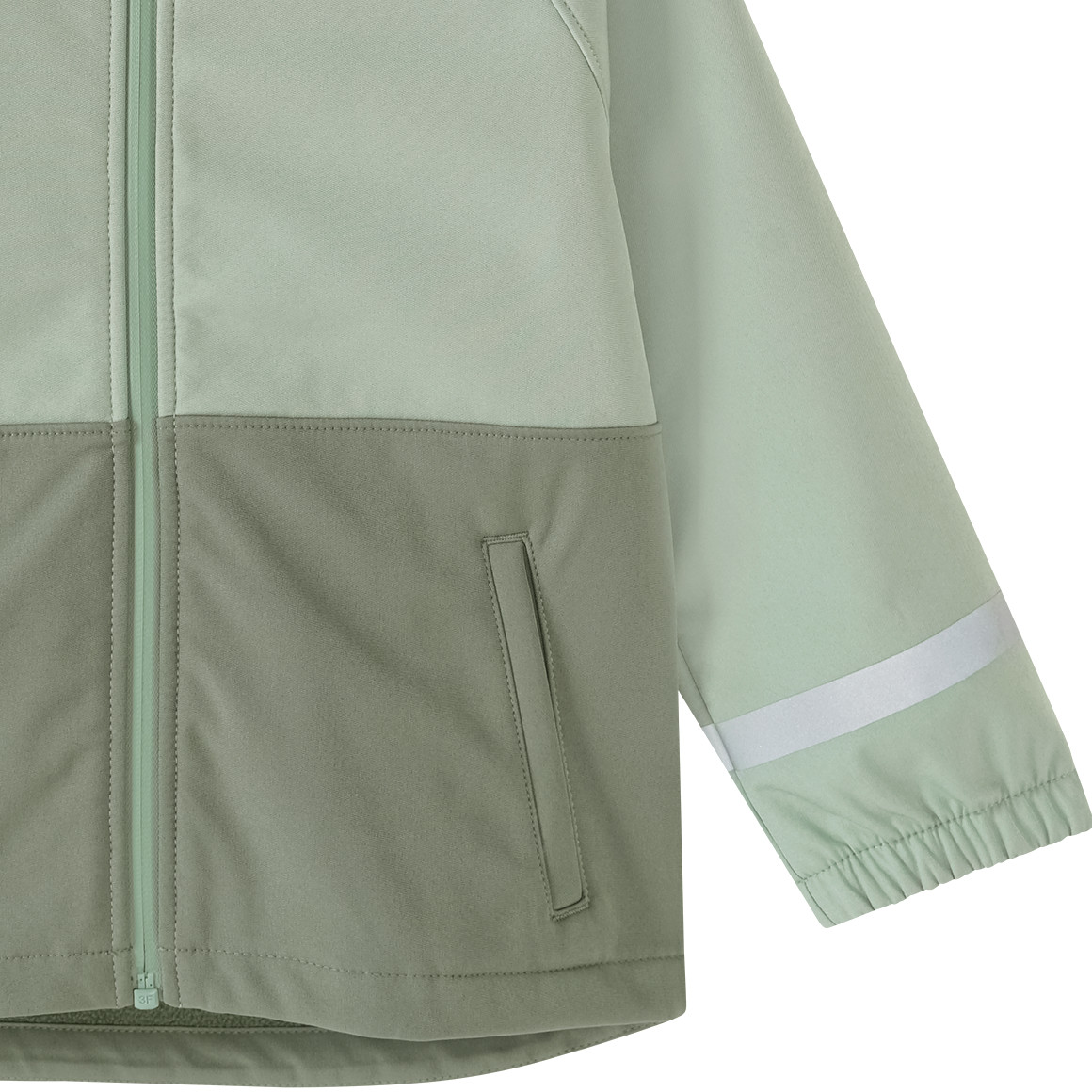 Topolino Kinder Softshelljacke mit Kapuze salbei