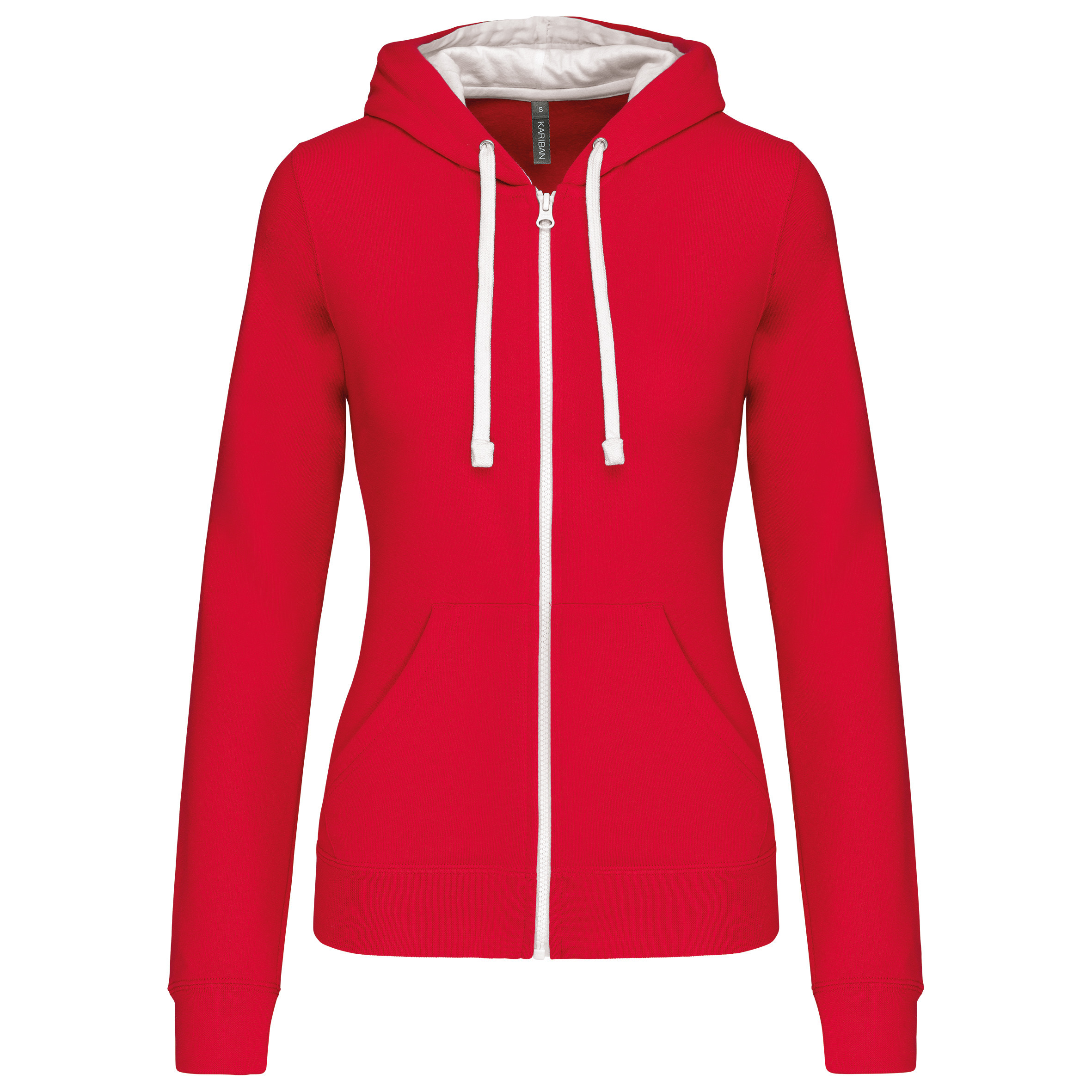 Kariban K467 - Sweat-shirt zippé capuche contrastée femme