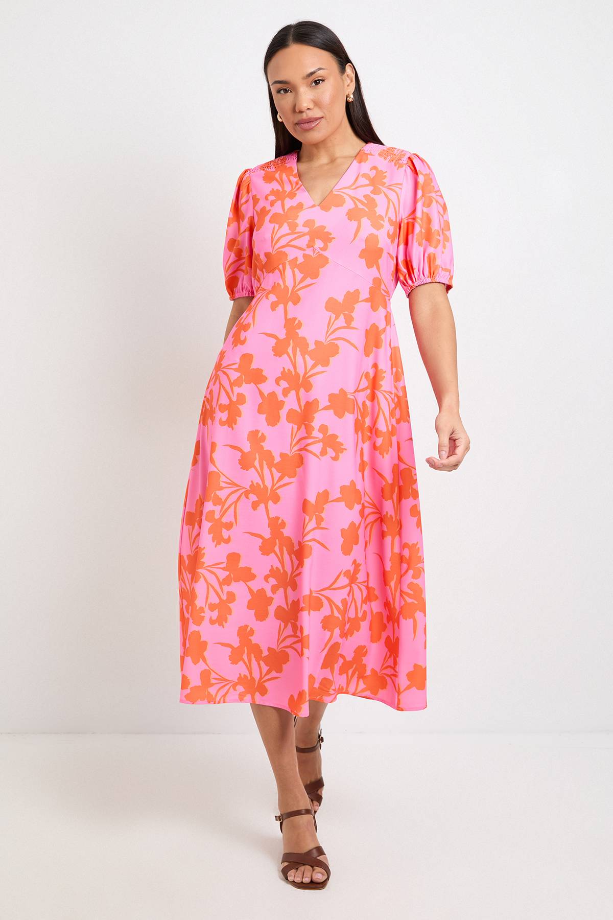Wallis Robe À Thé Florale D'été