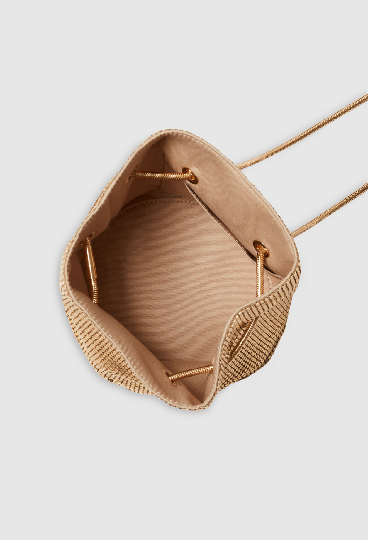 Sac cotte de maille doree