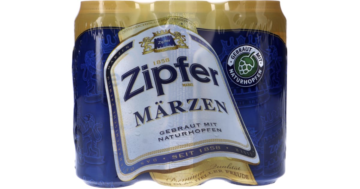 Zipfer Märzen Tray 6x 0,5 Liter Dose (Einweg)