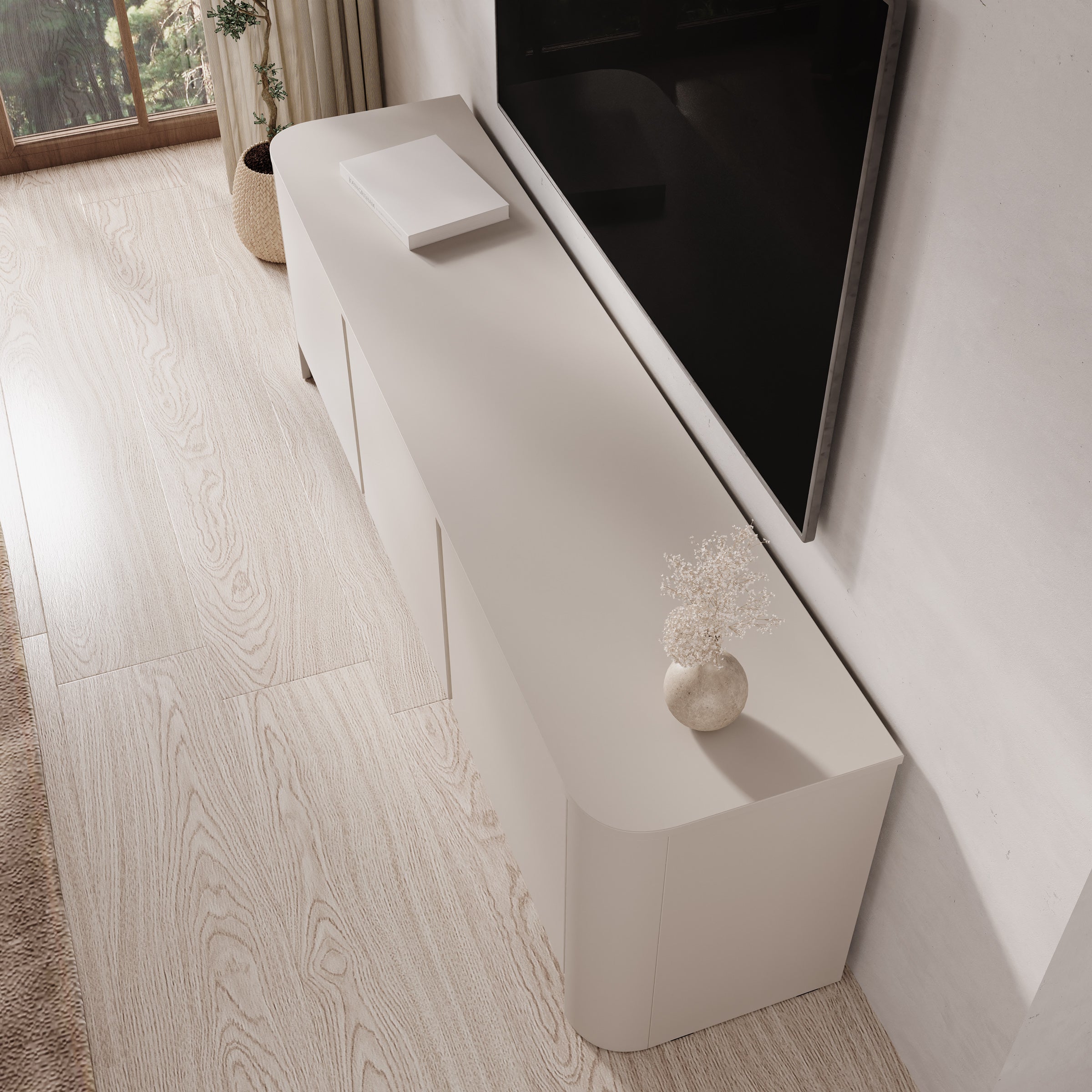 Meubella - Barbados - TV-Meubel - Beige - 168 cm