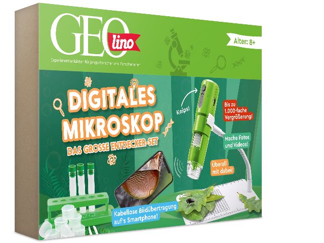 Franzis Experimentierkasten GEOLINO Digitales Mikroskop, De Einstieg in die Welt des Mikrokosmos für Kinder ab 8 Jahren