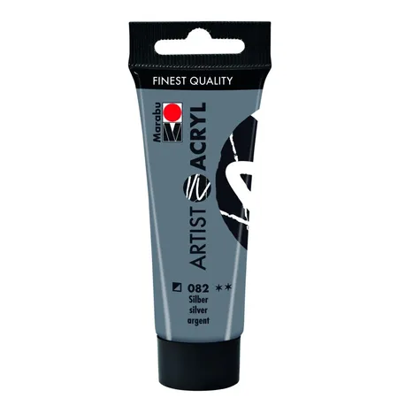 Marabu Artist Acryl, Silber 082, 22 ml