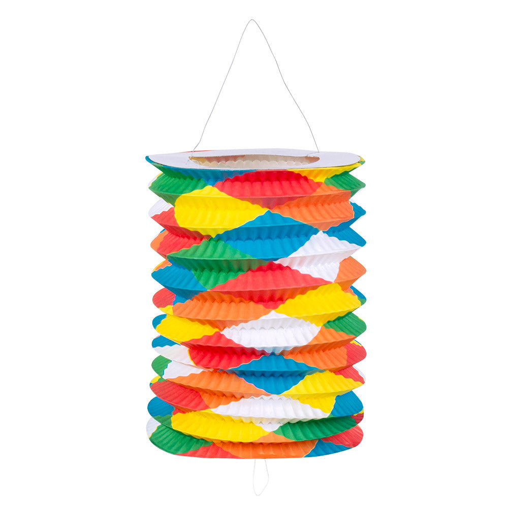 Regenboog Lampionnen Trek 16cm 12st